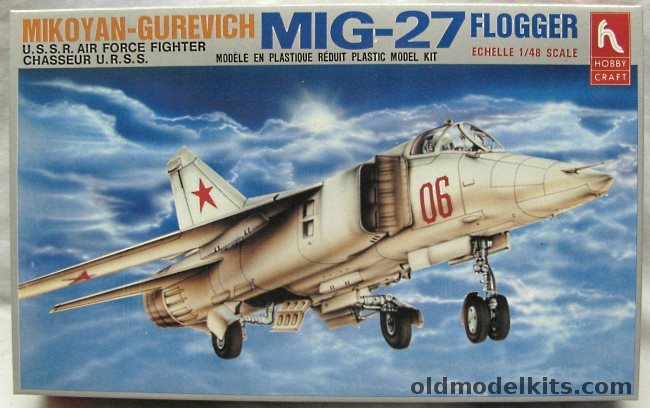 Hobby Craft 1/48 Mikoyan Gurevich Mig-27 - USSR V-VS Army 16th Division East Germany 1978, HC1592 plastic model kit